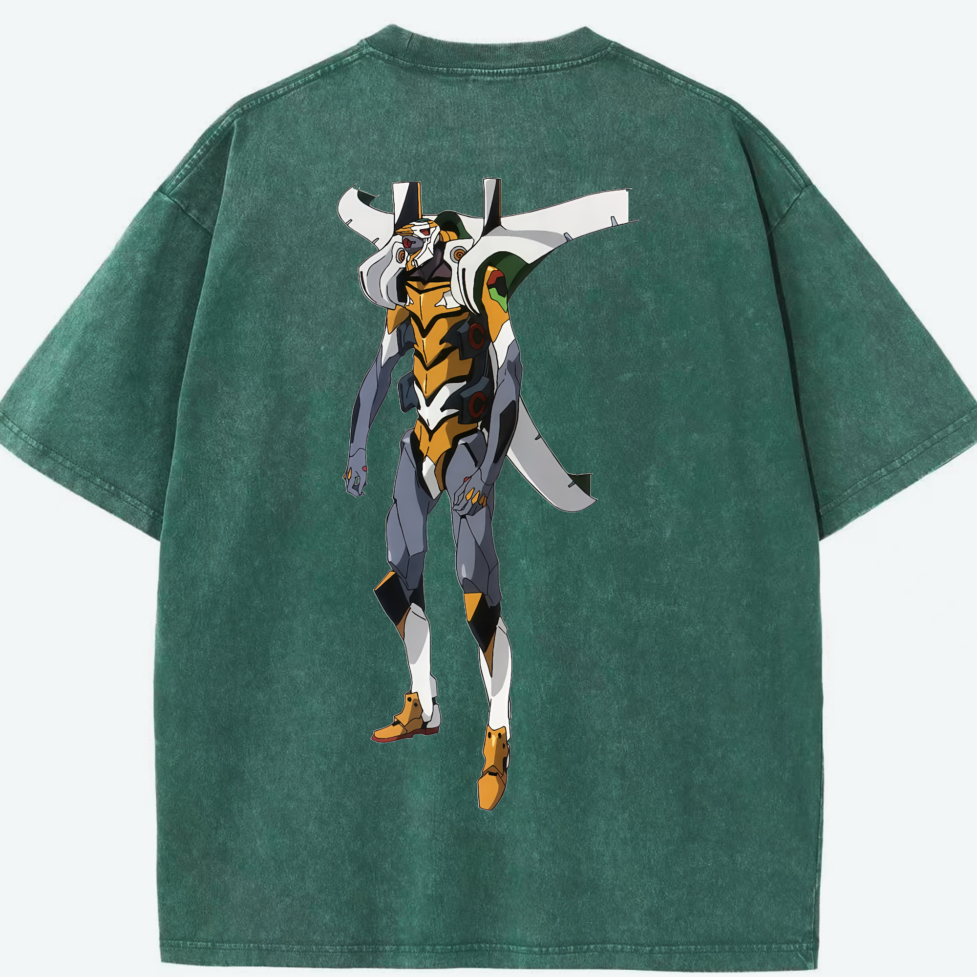 （画像用） EVA 新世紀エヴァンゲリオン 綿100% ヴィンテージ風 半袖Tシャツ（背面プリント）